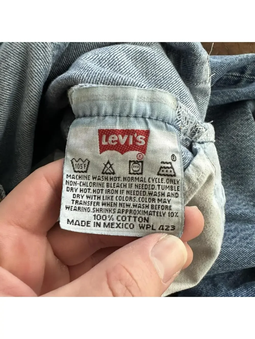 Levis 501 Vintage 90s Straight Leg XX Capri Jeans 36x34 Light Wash Act 32x25
